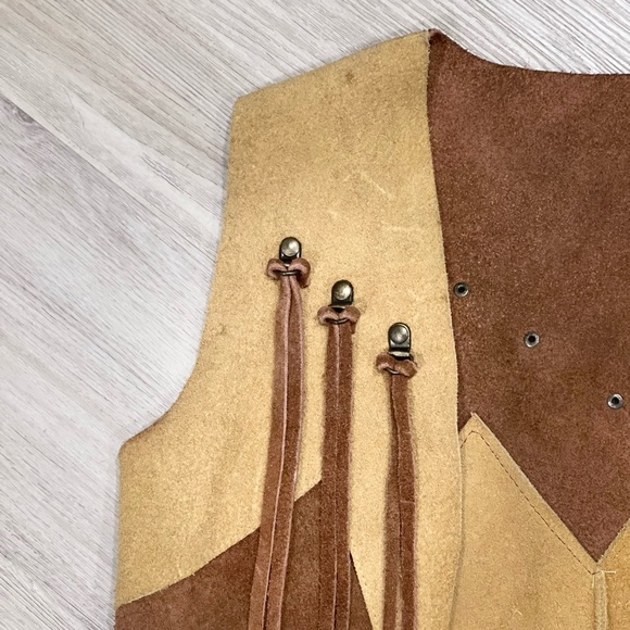 Vintage Fringe Cowboy Vest Jacket - Picture 2 of 7